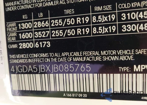 2018 Mercedes-Benz Gle 350 z USA, uszkodzony, nr VIN 4JGDA5JBXJB085765